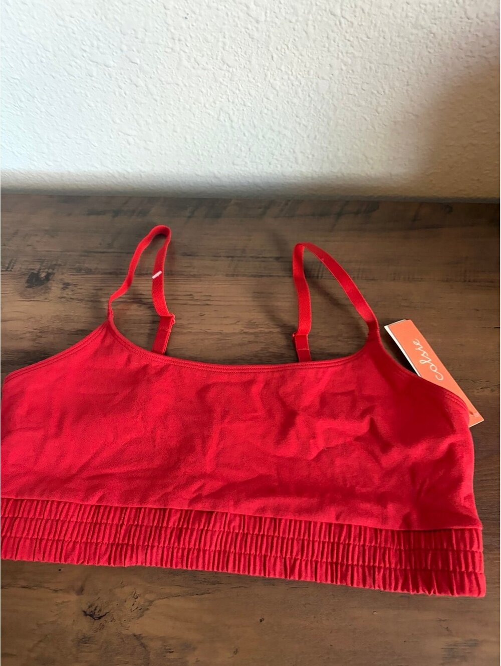 NWT Colsie red cotton bralette size M